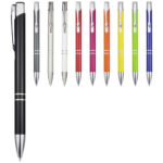 Moneta aluminium click ballpoint pen (blue ink)