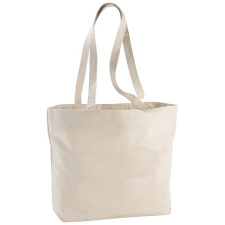 Ningbo 320 g/m² zippered cotton tote bag 15L