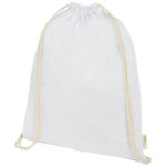 Orissa 100 g/m² organic cotton drawstring bag 5L