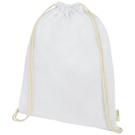 Orissa 140 g/m² GOTS organic cotton drawstring bag 5L