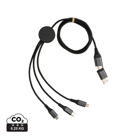 Terra RCS recycled aluminium 120 cm 6-in-1 cable