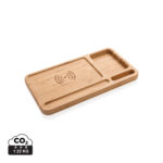 Bamboo desk organiser 5W wireless charger