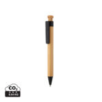 Bamboo pen with wheatstraw clip