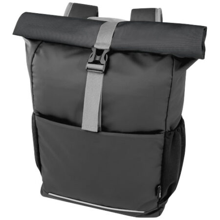 Aqua 15" GRS recycled water resistant roll-top bike bag 20L