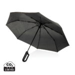 Yara 21" AWARE™ RPET solid colour umbrella with carabiner
