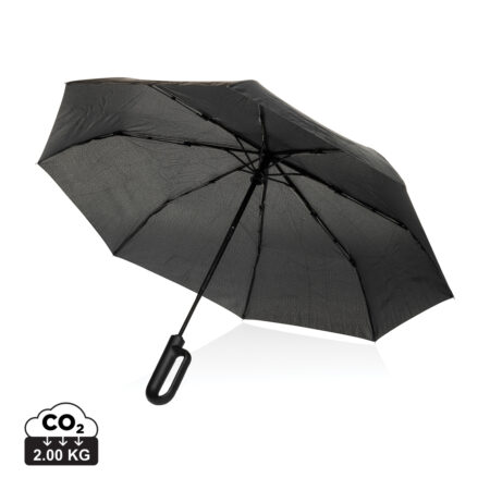 Yara 21" AWARE™ RPET solid colour umbrella with carabiner
