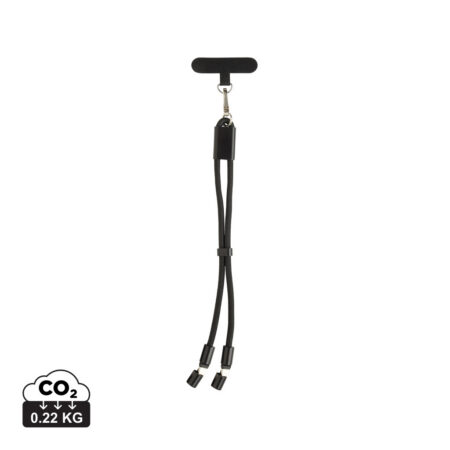 LoopAmp RCS RPET adjustable phone wrist strap 60W cable
