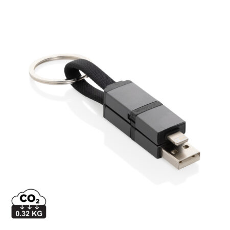 Terra recycled aluminium 4 in 1 60W fast charging cable