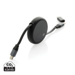 Terra RCS recycled aluminium retractable 240W 2-in-1 cable