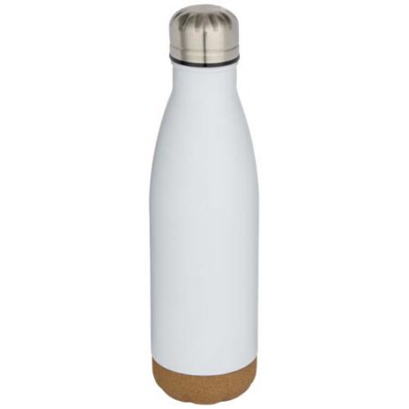 Cove 500 ml double wall vacuum insulated stainless steel water bottle with cork details
