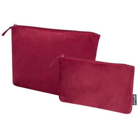 Swift GRS recycled velvet toiletry bag set