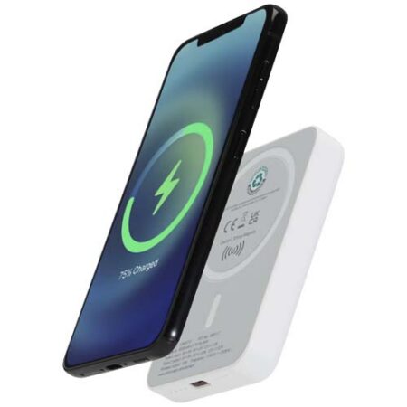 Acrab 5000 mAh 15W magnetic wireless power bank with 20W PD - made from recycled plastic