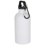 Oregon 400 ml matte RCS recycled single wall stainless steel water bottle with carabiner