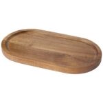 Edge acacia wood serving tray