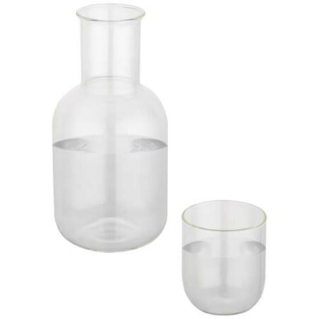 Amelie glass carafe and cup set with matt finish