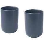 Male 350 ml ceramic cups with matt finish - set of 2