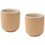 Male 90 ml ceramic espresso cups with matt finish - set of 2