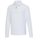 Zeus long sleeve unisex half zip polo