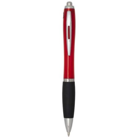 Nash RCS recycled plastic ballpoint pen with coloured barrel and black grip (black ink)