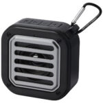 Solo 3W IPX5 RCS recycled plastic solar Bluetooth speaker with carabiner