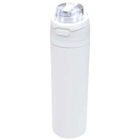 Theron 800 ml RCS recycled single wall stainless steel water bottle with dual function lid