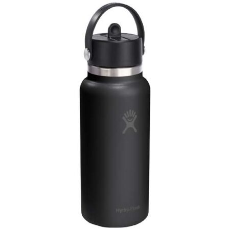 Hydro Flask Wide Mouth 946 ml insulated stainless steel water bottle with straw cap