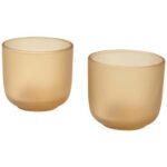 Male 200 ml glass cups with matt finish - set of 2