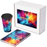 Keswick recycled gift set – Novella Brontë notebook and Americano tumbler